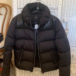 June Leather Trim Down Puffer Coat